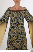  Photos Woman in Historical Dress 2 15th Century blue Gold and dress medieval clothing upper body 0001.jpg